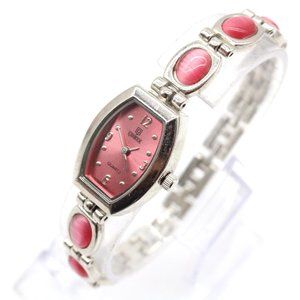 Vintage QBOS Watch Womens Silver Tone Stainless Steel Classic Bracelet Style